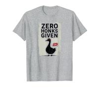 Zero Honks Given Serious Goose Sassy Attitude Humour T-Shirt, Homme, Gris Chiné, XXL
