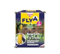 Zero in New Gen Lot de 2 pièges à Mouches efficaces pour Une Utilisation en extérieur, Couvre Un Rayon de 10 m, sans Poison