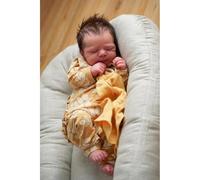 Zero Pam 48 CM Poupées Reborn Réalistes pour Fille, Poupées Bébés en Silicone Réalistes Corps Entier Poupée Jouet Fille Nouveau-née Réaliste en Tenue Jaune comme Cadeaux De Noël