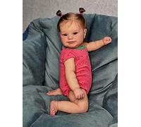 Zero Pam 50 CM Bebe Reborn Fille Silicone Plein Corps Réaliste Souple,bébé Reborn Réaliste avec Les Yeux Ouverts, Poupée Reborns Corps Silicone, Poupée Bébé Fille