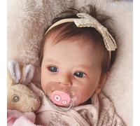Zero Pam Bebe Reborn Fille, 48 CM Silicone Poupee Reborn Fille, Posable Poupon Qui Ressemble À Un Vrai Bébé, Silicone Poupee Re-Born Realiste Corps en Tissu Doux pour 3+ Enfants avec Accessoires