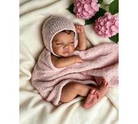 Zero Pam Bebe Reborn Fille Poupee Vinyle Corps Entier 50cm Poupee Bebe Reborn Réaliste Poupée Sourire comme Un Vrai Bébé avec Accessoires Jouets pour Filles (Art déco)