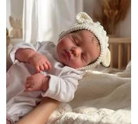 Zero Pam Bebe Reborn Fille Poupee Vinyle Corps Entier 50cm Poupee Bebe Reborn Réaliste Poupée Sourire comme Un Vrai Bébé avec Accessoires Jouets pour Filles (Maison de Ferme)