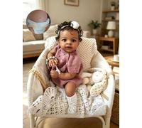 Zero Pam Bebe Reborn Fille Poupee Vinyle Corps Entier 50cm Poupee Bebe Reborn Réaliste Poupée Sourire comme Un Vrai Bébé avec Accessoires Jouets pour Filles (Contemporaine)