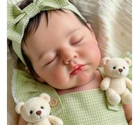 Zero Pam Bébé Reborn Fille Réaliste, 50CM Bebe Reborn Fille Silicone Plein Corps, Poupée Étanche Realiste Qui Ressemble À Un Vrai Bébé, Poupon Bebe Reborns avec des Cheveux Implantés avec Accessoires
