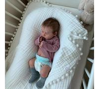 Zero Pam Bebe Reborn Garcon Yeux Fermés, 50 CM Silicone Poupon Garcon, Poupée Reborn Réaliste avec Cheveux, Posable comme Un Vrai Bébé Anatomiquement Correctes Poupee Jouets pour Garçons