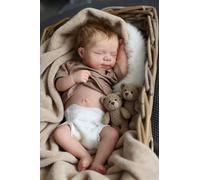 Zero Pam Poupee Bebe Reborn 45cm Poupon Vinyle Souple Bebe Reborn Garcon Poupon Nouveau-né Réaliste Dormir comme Un Vrai Bébé avec Accessoires Jouets pour Garçons