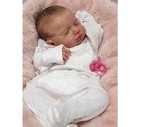 Zero Pam Poupée Bébé Reborn comme Un Vrai Bébé 50 cm 20 Pouces Bébé Reborn Entièrement en Vinyle Réaliste Lavable Articulée Poupées Bébés Réalistes pour Les Tout-Petits