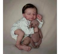 Zero Pam Poupée Reborn-48CM Poupée Reborn Silicone Corps Entier, Bébé Reborn Garcon, Bebe Reborn avec des Cheveux, Anatomiquement Correcte Garcon, Peau 3D Bébé Reborn Réaliste pour Les Filles