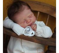 Zero pam Poupée Reborn Baby Dolls - 45,7 cm - Poupée nouveau-né endormie, cheveux enracinés pour filles, corps en tissu doux avec accessoires
