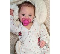 Zero Pam Poupée Reborn Fille Silicone Complet Corps Réaliste Nouveau-Né Poupon 45 CM Câlin Enfant Réel Bébé Taille Cheveux Enracinés Anatomiquement Correcte en Vinylee Complet Bebe Reborn Fille