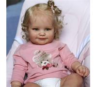 Zero Pam Poupée Reborn Silicone Vinyle Complet Corps Réaliste Nouveau-Né Fille Poupon 50 CM Câlin Enfant Réel Bébé Taille Cheveux Enracinés Doux Souriant Reborn Fille