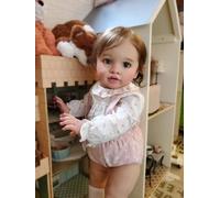 Zero pam Poupées Reborn Baby Dolls-26 en grande taille, poupée nouveau-né réaliste pour filles, cheveux enracinés qui ressemblent à des poupées réalistes, corps en tissu doux avec accessoires