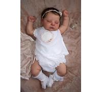 Zero pam Poupées Reborn Baby Dolls - 50 cm - Réalistes avec accessoires, poupée nouveau-né endormie pour filles, cheveux enracinés qui ressemblent à des poupées réalistes - Corps en tissu doux