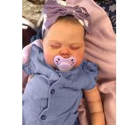 Zero Pam Réaliste Bebe Reborn Fille 60 CM Une Mignon Grande Taille Poupée Bébé Endormie Poupée Reborn avec Corps en Tissu Souple Ressemble À Le Vrai Bébé Bebe Jouet Poupee