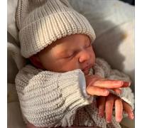 Zero pam Reborn Baby Poupées en silicone réalistes 45 cm Reborn Baby Garçon, poupées de bébé comme de véritables accessoires, poupées réalistes en silicone, tenues douces avec ensemble complet