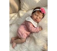 Zero pam Reborn Baby Poupées réalistes pour fille, 50 cm, en silicone, réalistes et réalistes, ressemblent à de vrais bébés endormis