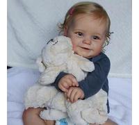 Zero pam Reborn - Poupée de 60 cm - Comme de véritables poupées de bébé réalistes avec accessoires - Corps en tissu doux - Véritable poupée avec cheveux - Poupée New Born pour fille