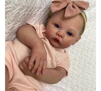 Zero Pam Reborn - Poupée Reborn - En silicone - Pour fille - 48 cm - Avec cheveux - Poupée réaliste - Poupée Reborn - Poupée 3D - Poseable - Avec accessoires