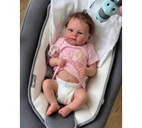 Zero pam Reborn - Poupées réalistes pour bébé fille - En silicone - 43 cm - Avec yeux bleus - Poupées réalistes - Avec accessoires de poupée