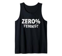 Zéro pourcentage féministe Anti-féminisme 0% féministe Débardeur