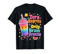 Zero Regrets Only Brain Freeze Rainbow Slushie T-Shirt