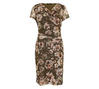 zero Robe en maille pour femme avec col en cascade, Kaki, 46