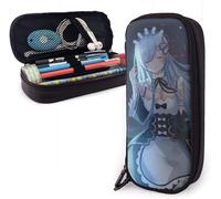 Zero Starting Life Another World Trousse À Crayons En Cuir Avec Fermeture Éclair Grande Capacité Pour Étudiants Et Étudiants