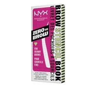 NYX Professional Makeup Pochoirs à Sourcils pour Sourcils Fins, Zero To Brow Stencils, Kit de 4 : Rond, Droit, Arqué & Extra Long