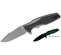 Zero Tolerance Rick Hinderer Flipper Knife, CF Lumineux dans le Noir 0393GLCF