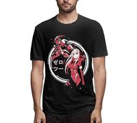 Zero Two - Strelitzia Darling in The Franxx Short Sleeve T Shirts for Men S Black M
