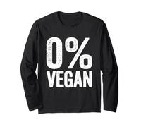 Zéro% Vegan BBQ Carnivore Mangeur de Viande drôle Vintage Manche Longue