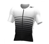 Zerod Racer TTSinglet Homme Blanc et noir - Tenues manches courtes et singlet de triathlon hommes L