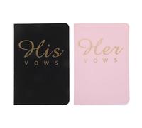 Zerodeko 1 coffret de livres de vœux pour lui et elle, couverture rigide, | Livre de vœux de mariage noir et rose (15 x 10 cm) avec lettrage doré, un magnifique ajout pour le jour du mariage.