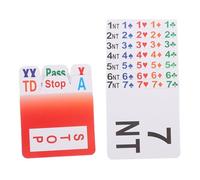 Zerodeko 1 Ensemble Cartes de Bidding pour Bridge de Jeu de Cartes de Jeu de Société Accessoires pour Tournois de Bridge Imprimées et Faciles à Lire Matériau Robuste pour Utilisation