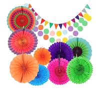 Zerodeko 1 Ensemble Guirlande de Pompons Papier Ensemble de Décorations Festives pour Anniversaire et Fête pour Créer une Joyeuse et Photogénique