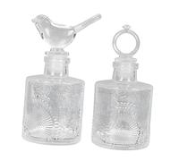 Zerodeko 1 Jeu Bouteille D'aromathérapie en Tasses Bouteilles De Voyage avec Étiquettes Brûleurs À Cire Fondue Bouteille Cosmétique Oiseau Désodorisant Un Verre Transparent 2 Pièces
