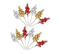 Zerodeko 1 Jeu Brochettes De Fruits Simulés Décoration Briller Ornements Baies Ananas Faux Ampoules Tiges De Fruits De Noël Arbre De Noël Artificiel Pioche De Noël Afficher Mousse 15 Pièces