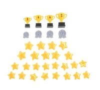 Zerodeko 1 Jeu de société, jetons de Jeu de Plateau, jetons étoiles | Mini jetons de médailles, pièces de jeu de médailles, composants de jeu de société pour la compétition et le de la victoire