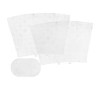 Zerodeko 1 lot de toile en maille plastique 0,39 x 0,39 pouce pour la confection de sacs | Base pour crochet et broderie au fil acrylique blanc