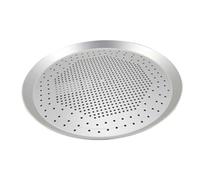 Zerodeko 1 PC Plat à Four en Alliage D'aluminium Perforé pour Pizza et Crêpes, Léger, Conduction Rapide Chaleur, Couleur Argenté, Cuisson Four Cuisine