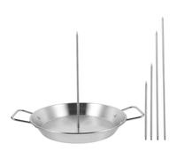 Zerodeko 1 support de broche vertical robuste en acier inoxydable, kit de brochettes verticales avec plat à rôtir rond pour poulet à la brésilienne (tacos), utilisation au four ou au fumoir.