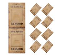 Zerodeko 10 Affiches de Recherche Western, Accessoires de photomaton pour | Affiches de recherche vintage avec récompense, style western rustique, décorations murales Far West pour une fête à