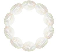 Zerodeko 10 Boîtes à Friandises Mariage de Coquillage en Plastique Blanc Multicolore, Design Compact et Solide pour Fêtes Plage et Mariages Nautiques