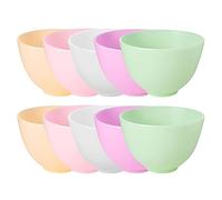 Zerodeko 10 Bols Mélangeurs pour Masques Faciaux Faits Maison, Plastique Souple Couleur Mixte, Taille Moyenne, Kit DIY pour Salon de Beauté et Usage Domestique, Soins Visage et Préparation
