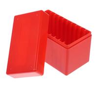 Zerodeko 10 Emplacements Boîte de Rangement pour Pièces de Monnaie en | Rouge, Bords Arrondis et Ouverture Facile, pour Collection, Exposition, Transport à Main
