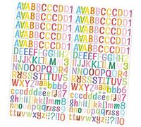 Zerodeko 10 feuilles Autocollants Alphabet Colorés Adhésifs de Stickers Lettres et Chiffres pour Décoration et Organisation pour Scrapbooking et Personnalisation de Votre Espace