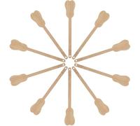 Zerodeko 10 Pièces Bâtonnets en Bambou Naturel pour Éventail Pliant, Cadre Rond à Main, Matériel pour Loisirs Créatifs et Accessoires de Mariage