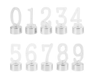 Zerodeko 10 Pièces Bougie Numérique Éclairer Numéro Anniversaire Lumière Décorative Bougies De Gâteau D'anniversaire Bougie Led Numéro Chic Commémorer Plastique Rose
