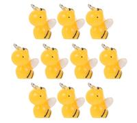 Zerodeko 10 Pièces Breloque Abeille Mini en Résine pour Bijoux Soi-même | Charm Jaune, Usage Collier ou Porte-clés, Style Créatif Unique, Facile à Ranger et Fiable